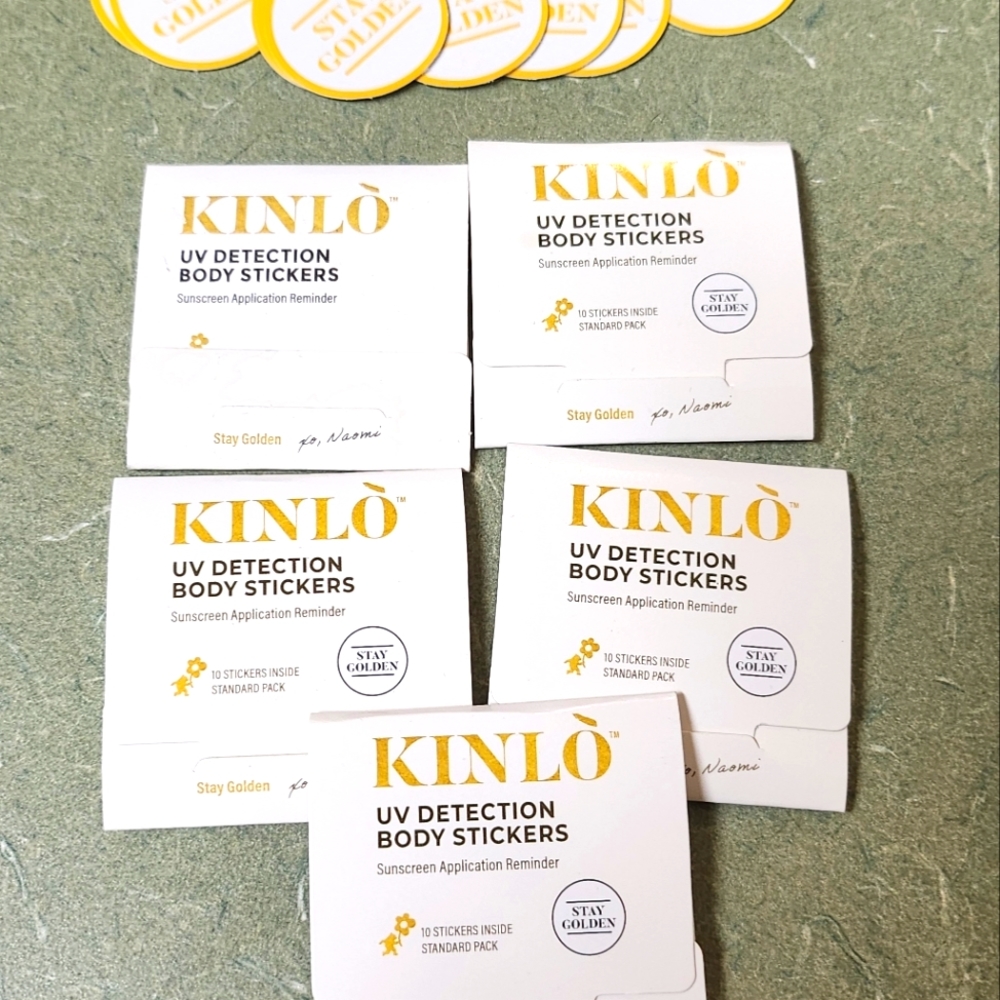 5 Sets of KINLO UV Detection "Stay Golden" Body Stickers 10ct